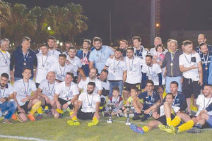 Από τις απονομές σε Δαμάστα και Διαγόρα που ανέβηκαν στην Α2 ΕΠΣΗ