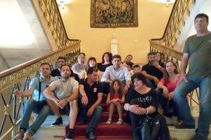 Με μαθητές και καθηγητές του σχολείου Γαλιάς ο Λευτέρης Αυγενάκης