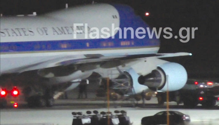 ΤοAir Force One με τον πλανητάρχη προσγειώθηκε ξημερώματα Κυριακής στη Σούδα