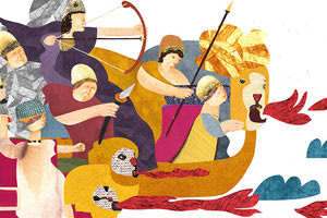 Καράβια που έπαιξαν με τη φωτιά, Μαρία Αγγελίδου – Αντώνης  Παπαθεοδούλου, εικ: Χρήστος Κούρτογλου, εκδ. Ίκαρος