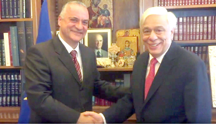 στον Πρόεδρο της Δημοκρατίας ο ευρωβουλευτής Μ. Κεφαλογιάννης.