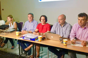 ο περιφερειάρχης Κρήτης Σταύρος Αρναουτάκης, χαιρετίζοντας την Περιφερειακή Συνάντηση της Κρήτης για τα θέματα των βιολογικών καθαρισμών