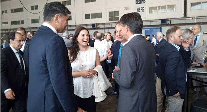 Διακρίνονται ο κ. Βαρδινογιάννης, ο Χ. Σπρίτζης και η Ο. Κεφαλογιάννη.