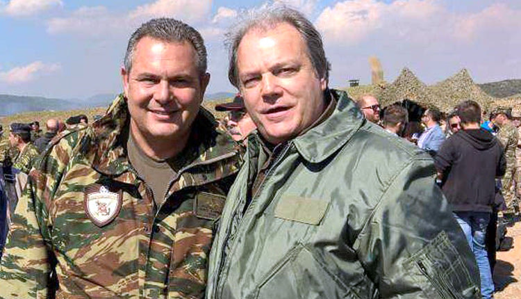 Ο Πάνος Καμμένος και ο βουλευτής Κώστας Κατσίκης