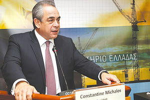 Ο πρόεδρος του ΕΒΕΑ Κωνσταντίνος Μίχαλος