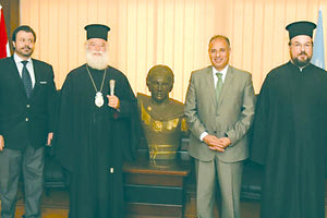 Από την επίσκεψη του Πατριάρχη στο Κυβερνείο της Μεγάλης Πόλεως Dr. Mohamed Sultan.