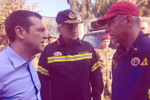 ο πρωθυπουργός επισκέφθηκε  τον τόπο της τραγωδίας και ενημερώθηκε για τα αίτια της ανειπωτης αυτής  καταστροφής