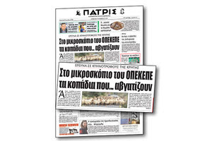 Ελεγκτές από την Αθήνα  για τους κτηνοτρόφους  που…”πανωγράφουν”