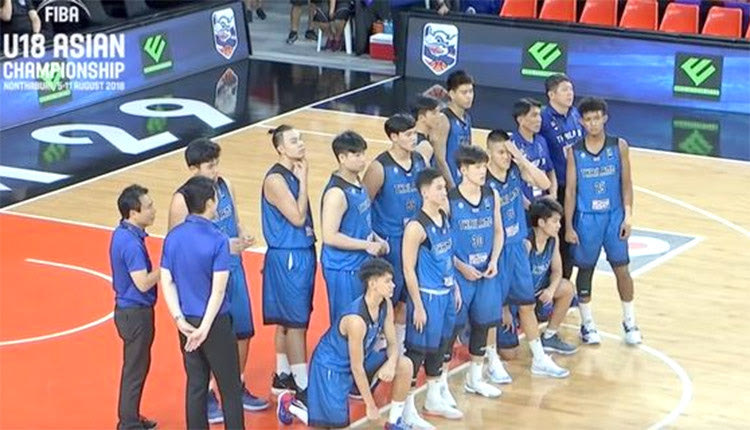 Η Εθνική εφήβων της Ταϊλάνδης που πήρε μέρος στους Πανασιατικούς Αγώνες μπάσκετ 