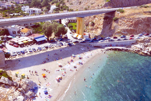 παραλία - γέφυρα Παλαιόκαστρου