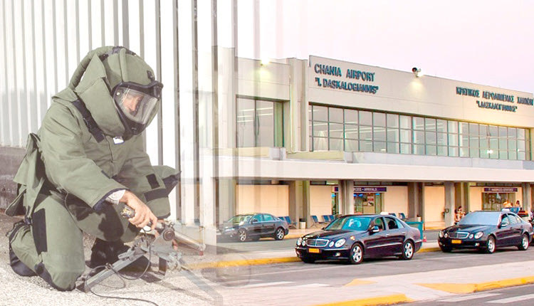 αναγκαστική προσγείωση στο αεροδρόμιο Χανίων - λόγω απειλής βόμβας-