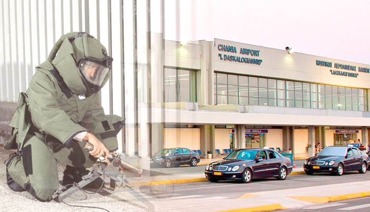 αναγκαστική προσγείωση στο αεροδρόμιο Χανίων - λόγω απειλής βόμβας-