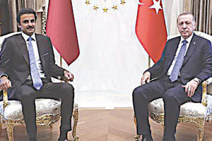 Ο εμίρης του Κατάρ Σεΐ-χης Ταμίμ μπιν Χαμάντ αλ Θάνι είχε συνάντηση με τον Ταγίπ Ερντογάν