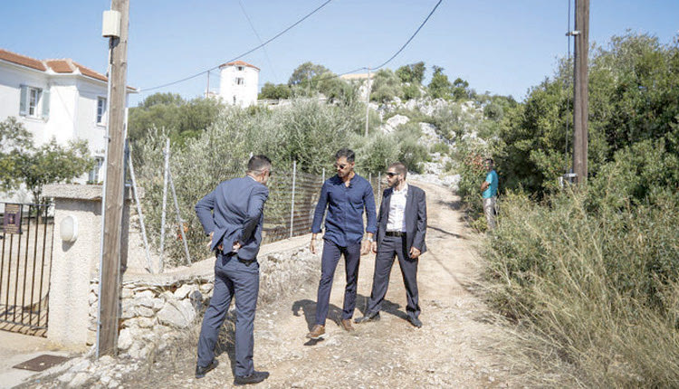 προετοιμασίες για το διάγγελμα του πρωθυπουργού Αλέξη Τσίπρα στην Ιθάκη