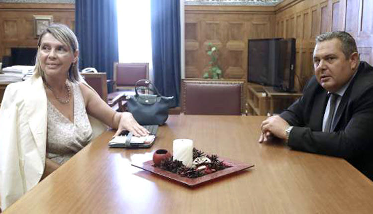 η υπουργοποίησή της Παπακώστα και η συνάντηση στο γραφείο του κ. Καμμένου στη Βουλή.