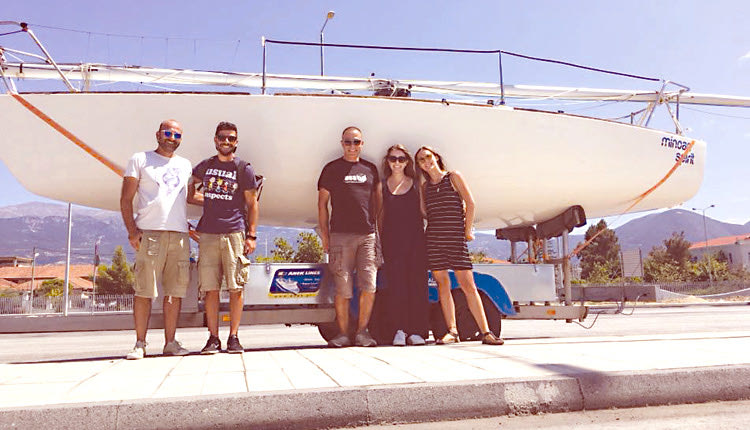 Το πλήρωμα Ιστιοπλοΐας του Ναυτικού Ομίλου Γαζίου