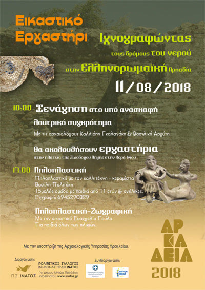 «Ixνογραφώντας τους δρόμους του νερού στην ελληνορωμαϊκή Αρκαδεία» - πολιτιστικός σύλλογος Ίνι Μοναστηράκι (Ίνατος)