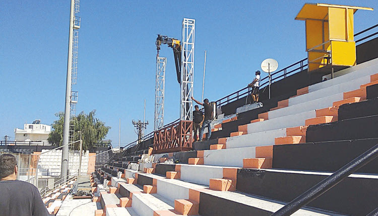 Τοποθετήθηκε ο πίνακας στο γήπεδο του ΟΦΗ 