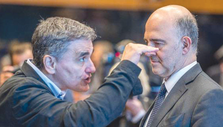  εκπρόσωποι των “θεσμών” με τον Ευκλείδη Τσακαλώτο