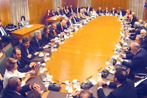 η πρώτη συνεδρίαση του νέου Υπουργικού Συμβουλίου υπό τον πρωθυπουργό Αλέξη Τσίπρα.