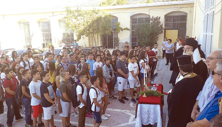 Ο κ. Μπαριτάκης σε σχολείο του Δήμου Βιάννου