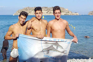 Οι Τσαγκαράκης, Γιαννακάκης και Πετράκης των Δελφινιών που διακρίθηκαν στους αγώνες