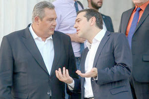 Συνάντηση με τον υπουργό Εθνικής Άμυνας και κυβερνητικό του εταίρο, Πάνο Καμμένο, είχε χθες ο πρωθυπουργός Αλέξης Τσίπρας.