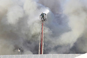 H Kαταστροφική πυρκαγιά στις εγκαταστάσεις του Πανεπιστημίου Κρήτης επί της λεωφόρου Κνωσού