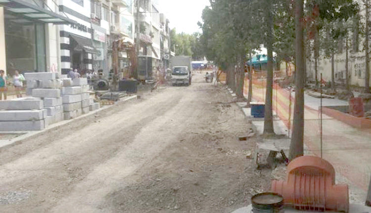 το εργοτάξιο στη Δικαιοσύνης 