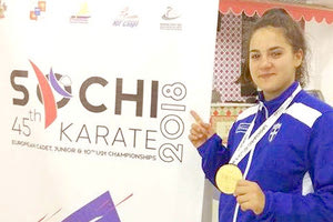 η αθλήτρια από το Τυμπάκι Κυριακή Κυδωνάκη.