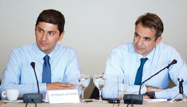 ο Λευτέρης Αυγενάκης και ο Μητσοτάκης 