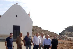 εργασίες στον Ιερό Ναό του Αγίου Γεωργίου στο Οροπέδιο του Στρούμπουλα