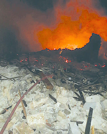 μεγάλη έκρηξη σημειώθηκε στο οινοποιείο Γεωργιλαδάκη, το οποίο βρίσκεται στο Πετροκεφάλι του Δήμου Φαιστού.