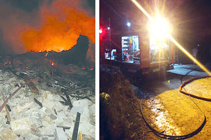 μεγάλη έκρηξη σημειώθηκε στο οινοποιείο Γεωργιλαδάκη, το οποίο βρίσκεται στο Πετροκεφάλι του Δήμου Φαιστού.