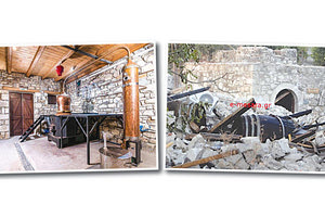 Σοκάρουν οι εικόνες πριν και μετά την ισχυρή έκρηξη στο οινοποιείο-ρακοκάζανο της οικογένειας Γεωργιλαδάκη