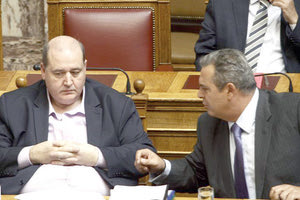 Ο Πάνος Καμμένος με τον Νίκο Φίλη