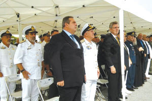 ο υπουργός Εθνικής Άμυνας, Πάνος Καμμένος, ο οποίος έδωσε το «παρών» στην εκδήλωση για τα δέκα χρόνια λειτουργίας του Κέντρου Εκπαίδευσης Ναυτικής Αποτροπής (ΚΕΝΑΠ)
