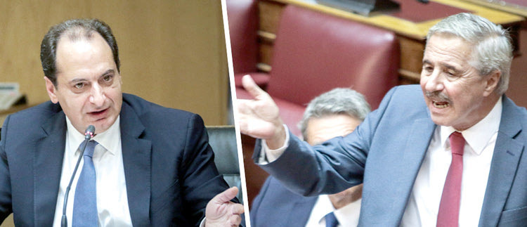  Ο υπουργός Υποδομών Χρήστος Σπίρτζης και ο βουλευτής του ΠΑΣΟΚ Γιάννης Μανιάτης