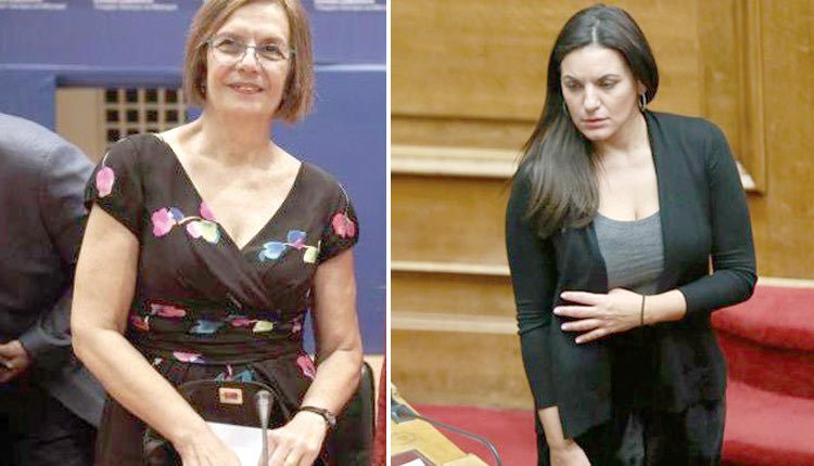η υπουργός Πολιτισμού, Μυρσίνη Ζορμπά και η βουλευτής της ΝΔ Όλγας Κεφαλογιάννη