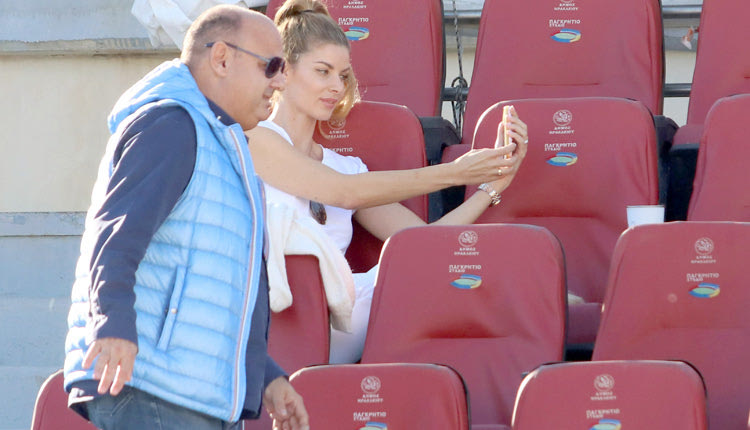 Στις εξέδρες του Παγκρητίου βρέθηκε την Κυριακή και ο πρώην πρόεδρος του Εργοτέλη Γιώργος Βρέντζος.