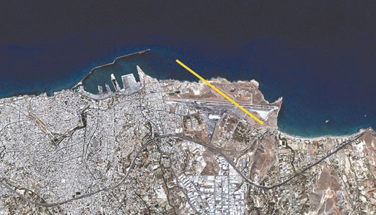 Η πρόταση για τον λοξό διάδρομο στο αεροδρόμιο Ηρακλείου