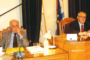 O δήμαρχος Β. Λαμπρινός