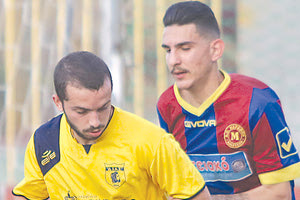 Φάση από το ντέρμπι της Α2 ανάμεσα στον Μαραθώνα και τον Δία