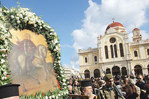 Το Ηράκλειο γιορτάζει τον προστάτη και πολιούχο του Άγιο Μηνά