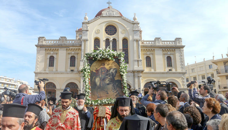 Tο  Ηράκλειο γιορτάζει  τον προστάτη του, Άγιο Μηνά