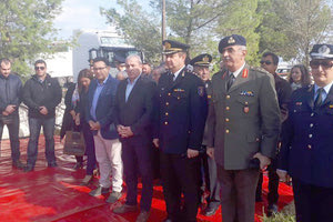 Στην τελετή μνήμης πεσόντων πυροσβεστών, που πραγματοποιήθηκε στις εγκαταστάσεις της 3ης Ε.Μ.Α.Κ. στην ΒΙ.ΠΕ. Ηρακλείου, παρευρέθηκε ο βουλευτής Ηρακλείου ΣΥΡΙΖΑ Σωκράτης Βαρδάκης.