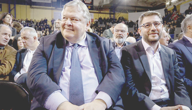 Νίκος  Ανδρουλάκης και  Β. Βενιζέλος δίπλα-δίπλα 
