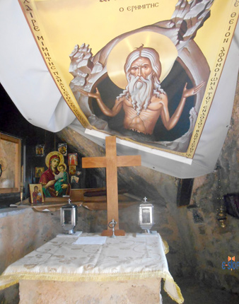 Η εικόνα του Αγίου στο Αββακόσπηλιο