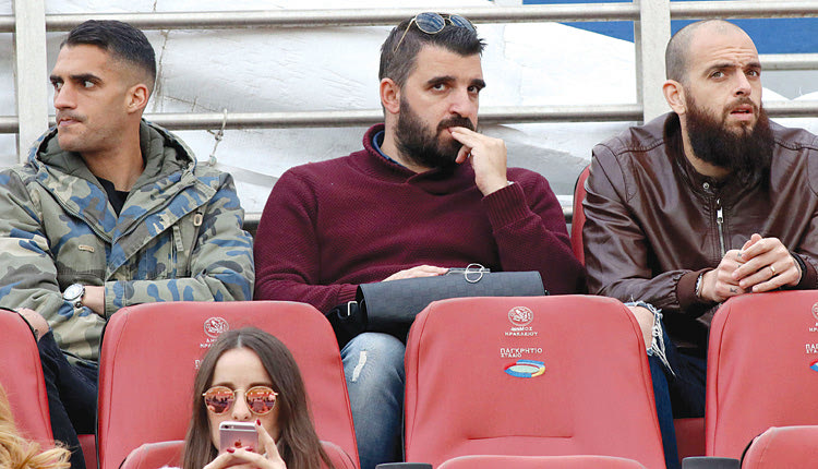 Γιάννης Δερμιτζάκης και Γιώργος Σαρρής παρακολούθησαν παρέα τη χθεσινή αναμέτρηση στο Παγκρήτιο