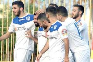 Οι παίκτες του Πόρου πανηγυρίζουν